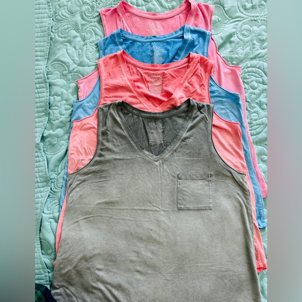Time and Tru-4 tank tops
